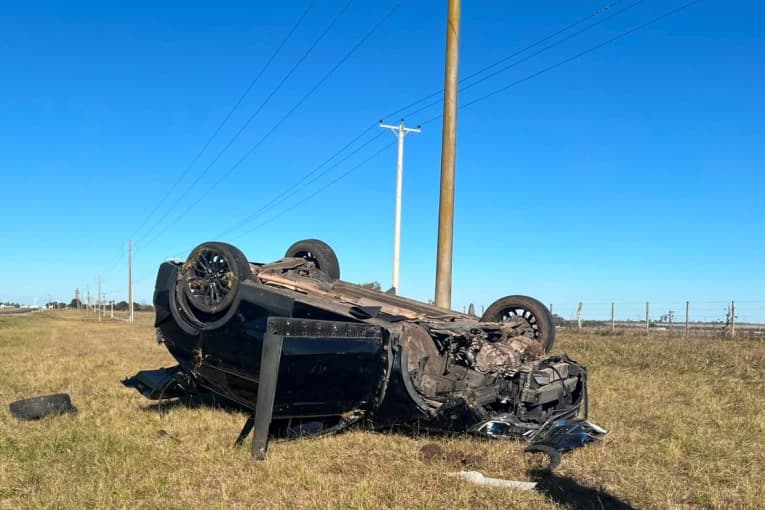 Joven conductor uruguayo, lesionado por vuelco en Ruta 20 - imagen de origen
