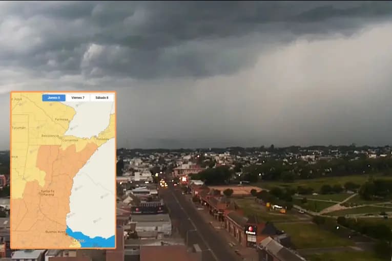 Rigen alertas por tormentas y viento para Entre Ríos: cuándo se esperan los fenómenos más intensos - imagen de origen