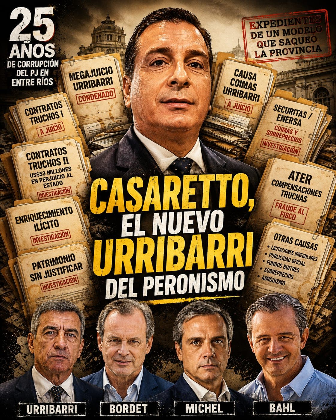 El nuevo Urribarri: una condenada por corrupción denunció a Casaretto y sacude otra vez al peronismo entrerriano - portada