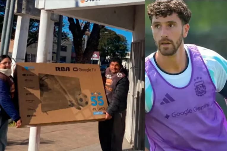 Marcos Senesi cumplió el sueño de unos trabajadores de Concordia con una inesperada sorpresa - imagen de origen