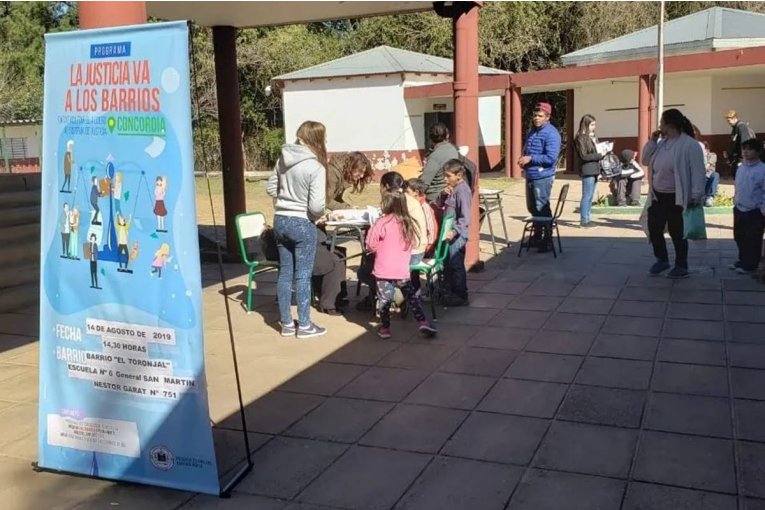 Concordia está incluida en una jornada provincial del programa "La Justicia va los barrios - imagen de origen