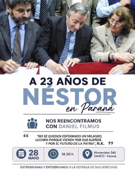Viene Filmus a Paraná: Brindará una charla para reflexionar sobre el legado del kirchnerismo - imagen de origen