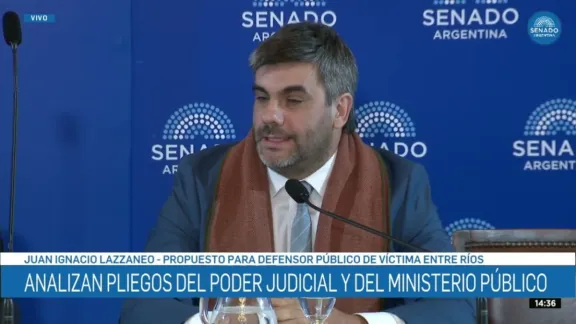 El Senado aprobó el pliego de Juez de Concordia como defensor público de las víctimas - imagen de origen