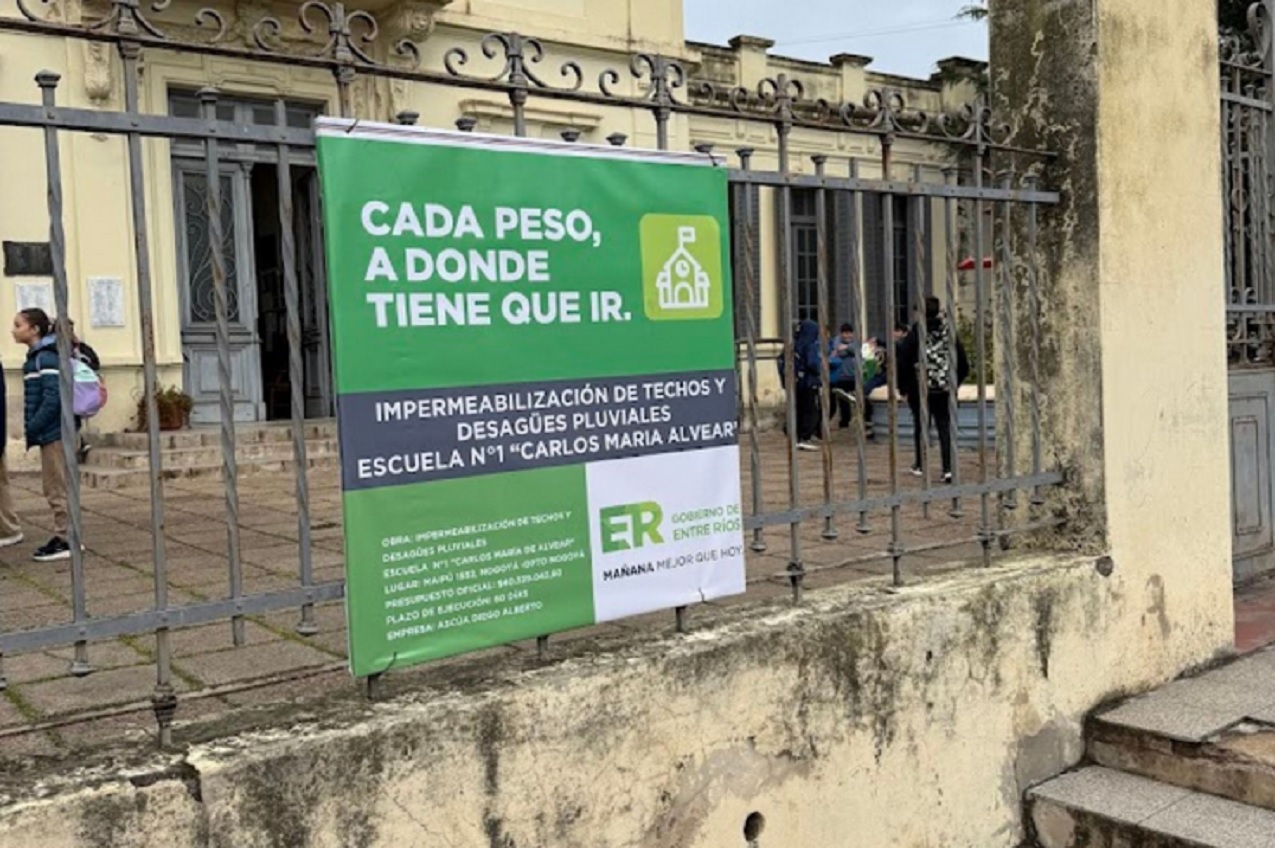 Más de 300 estudiantes se beneficiarán con obras en una histórica escuela de Nogoyá - imagen de origen