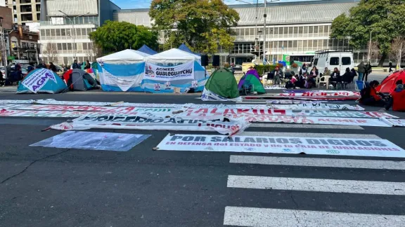 "Fue una jornada muy combativa": Agmer balanceó el día uno del acampe frente a la Casa de Gobierno - imagen de origen