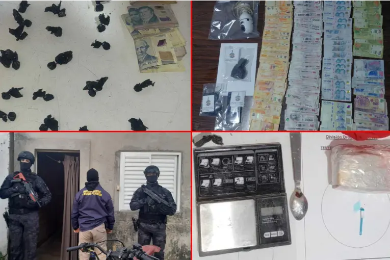 Operativos por narcomenudeo en Entre Ríos: secuestros de droga y detenidos en Colón, Victoria y Nogoyá - imagen de origen