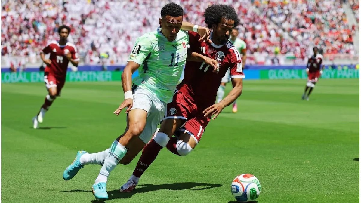Qatar, con poco, se lo empató a Suiza en la última del partido - imagen de origen