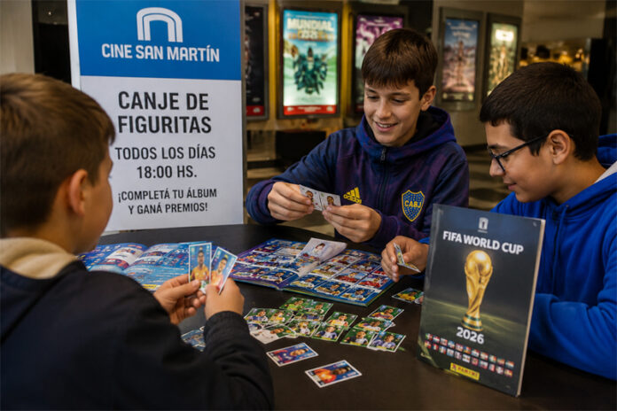Todos los días, a las 18, hay intercambio de figuritas en el Cine San Martín - imagen de origen