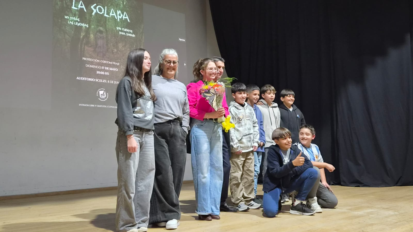 Con el Auditorio Scelzi lleno, se proyectó el corto “La Solapa” - imagen de origen