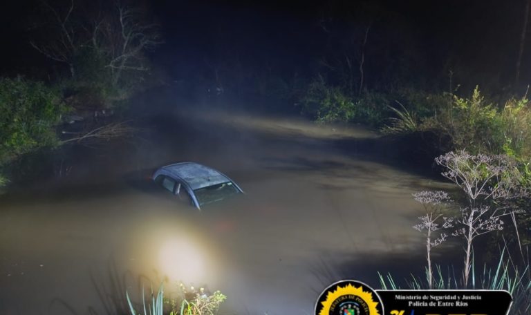 Dos personas fueron rescatadas por un familiar tras caer con su auto al agua - imagen de origen