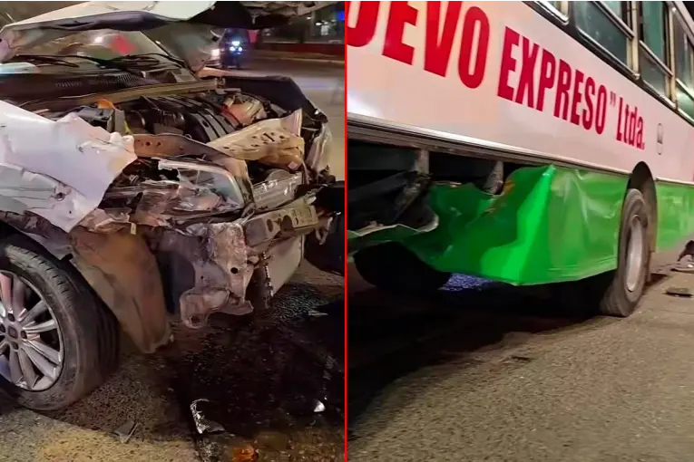 Dos personas resultaron heridas producto de un accidente entre una camioneta y un colectivo en Concordia - imagen de origen