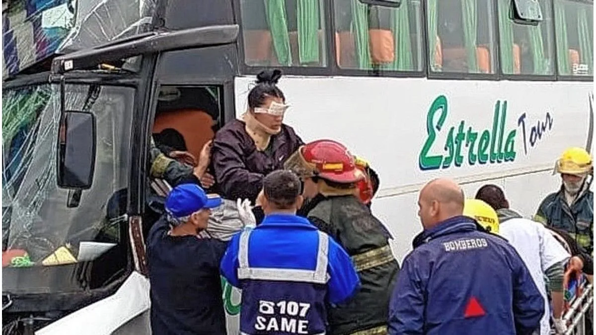 Un micro de Concordia chocó en la Panamericana: hay 12 personas heridas - imagen de origen