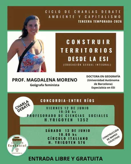 El Colectivo EcoSocial lanza una nueva edición del ciclo "Ambiente y Capitalismo" con actividades abiertas en Concordia - imagen de origen