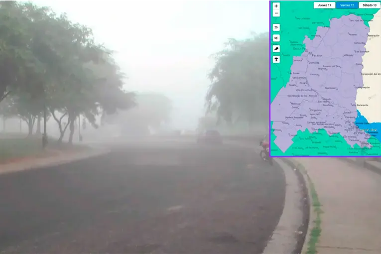 Alerta violeta por presencia de bancos de niebla en Entre Ríos: habrá reducción de visibilidad - imagen de origen