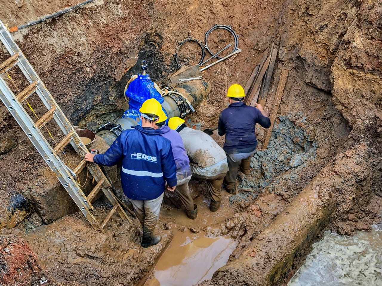 EDOS finalizó los trabajos de mantenimiento y modernización en la red de agua potable - imagen de origen