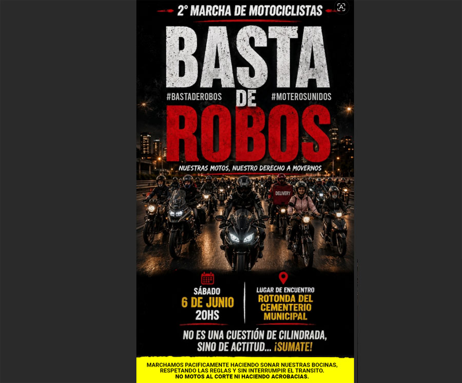 Se viene a segunda movida de los motociclistas reclamando seguridad - imagen de origen