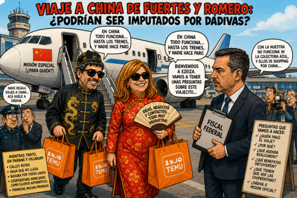 VIAJE A CHINA DE FUERTES Y ROMERO: ¿PODRÍAN SER IMPUTADOS POR DÁDIVAS? - imagen de origen