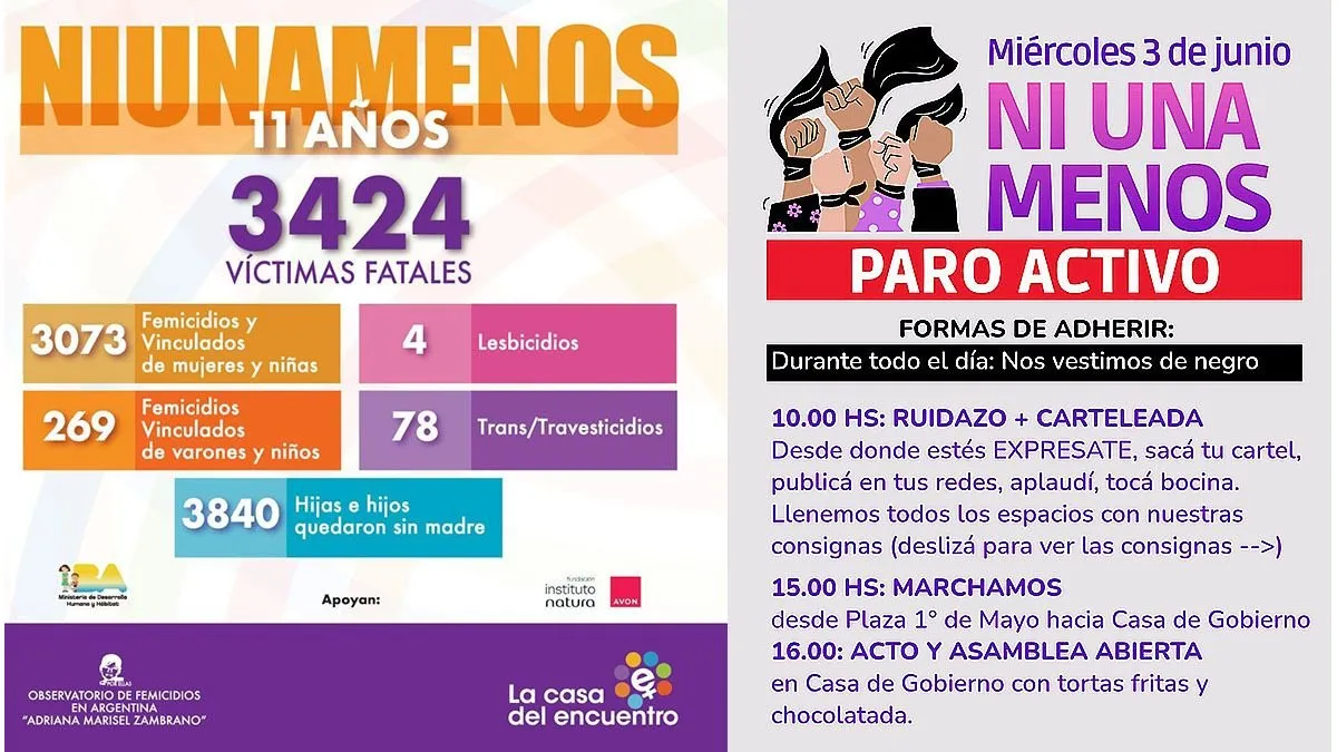 Ni Una Menos: convocan a paro activo y movilización - imagen de origen