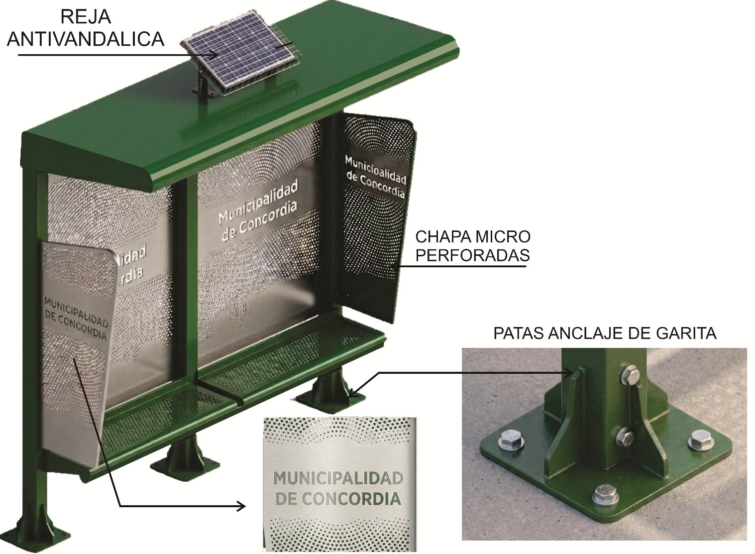 Concordia contará con 30 nuevas garitas de colectivos equipadas con energía solar y sistema QR - 7PAGINAS - imagen de origen
