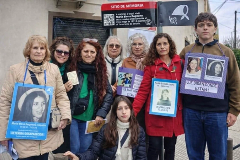 Señalizan en Morón un sitio de memoria en homenaje a la militante gualeguaychuense María Elena Bugnone - imagen de origen