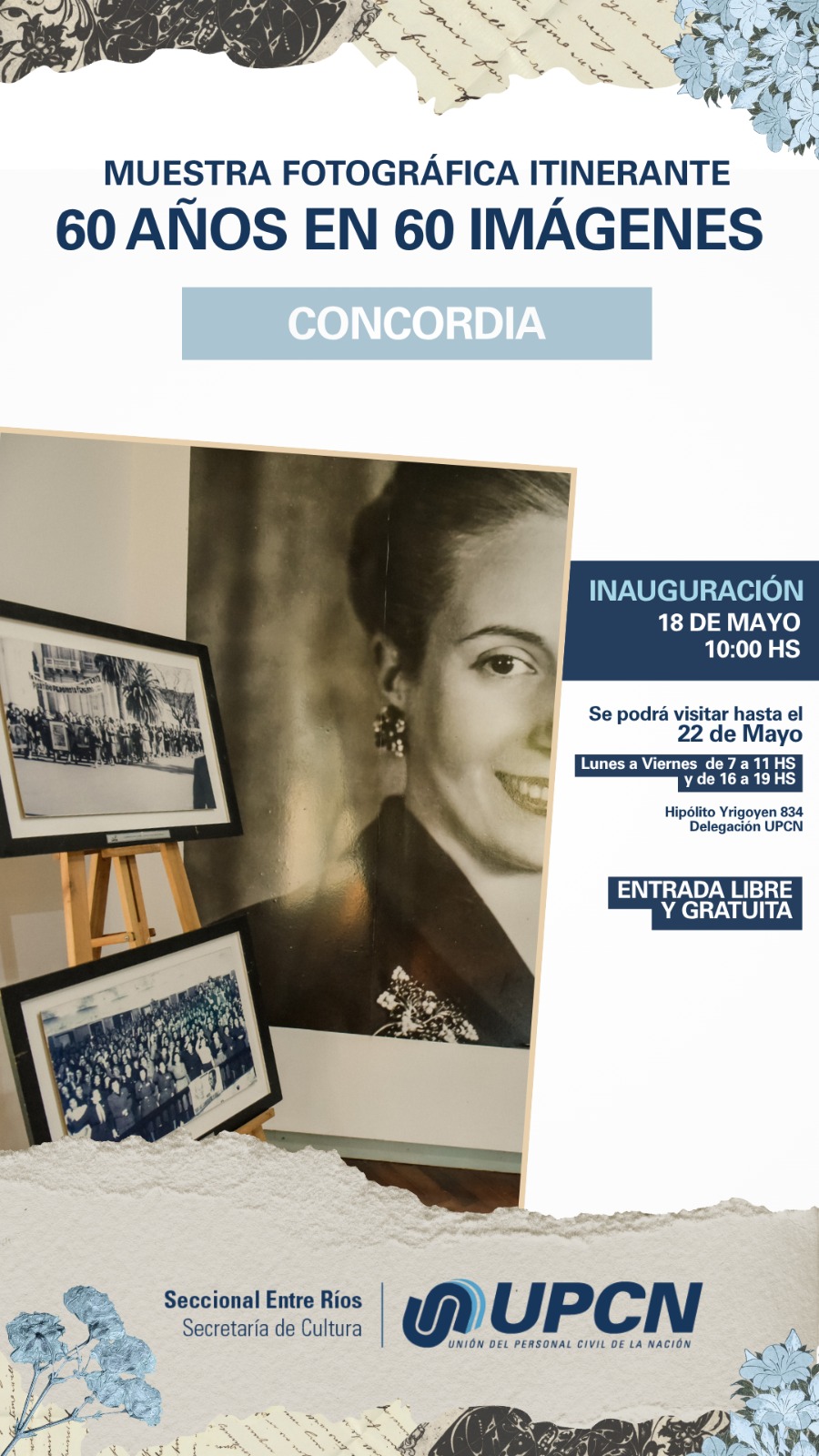 Memoria: UPCN inaugura en Concordia una muestra fotográfica sobre el Partido Peronista Femenino - 7PAGINAS - imagen de origen