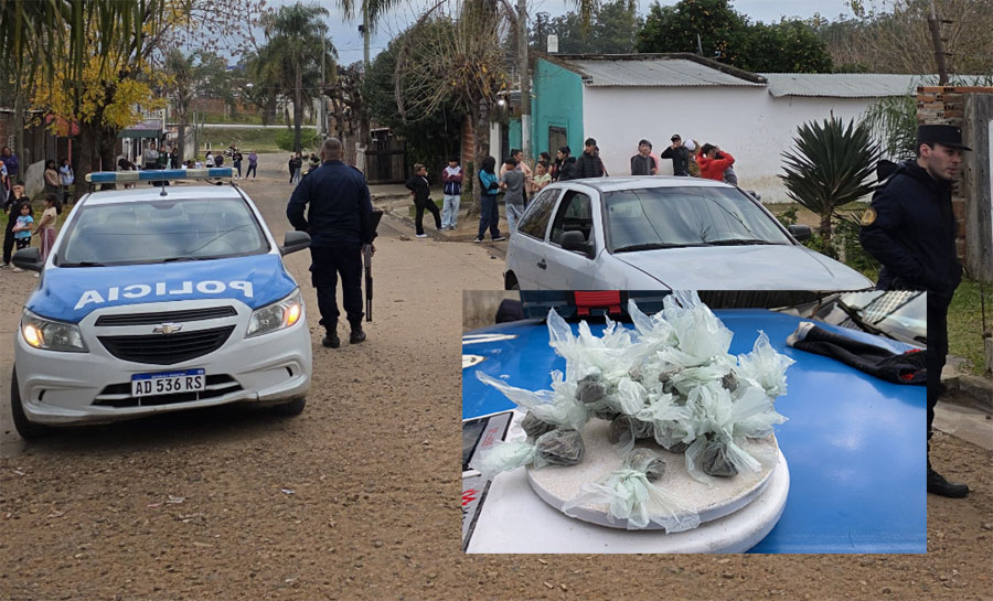 Operativo de saturación en Concordia: dos detenidos, un revólver cargado y 40 dosis de droga secuestradas - imagen de origen