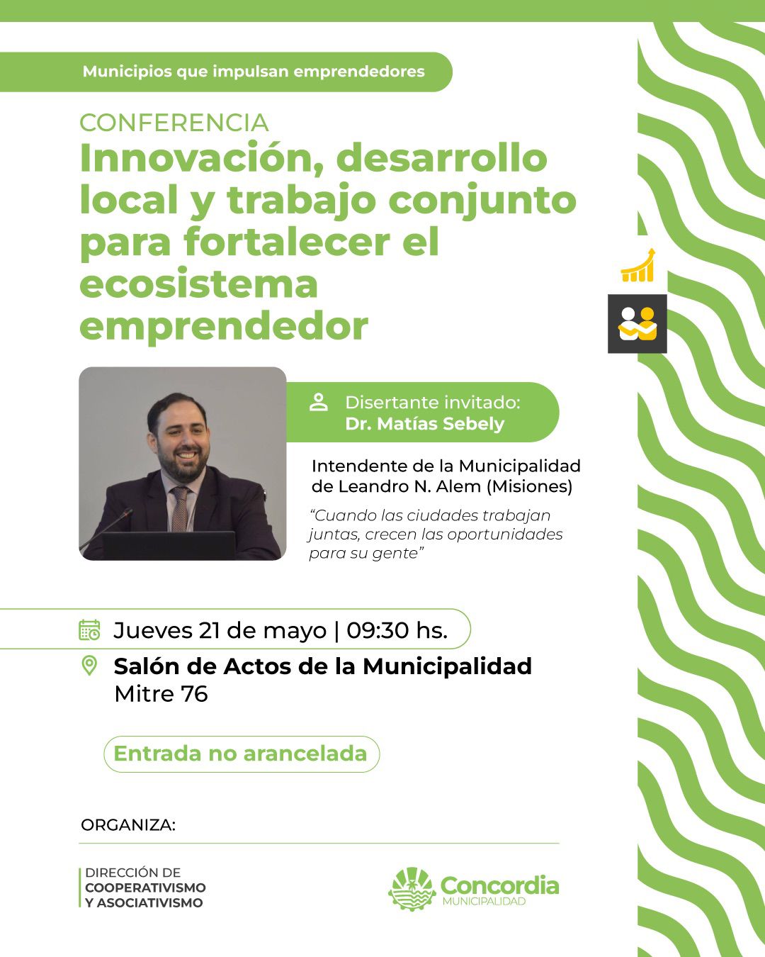 Concordia realizará la conferencia “Municipios que impulsan emprendedores” - 7PAGINAS - imagen de origen