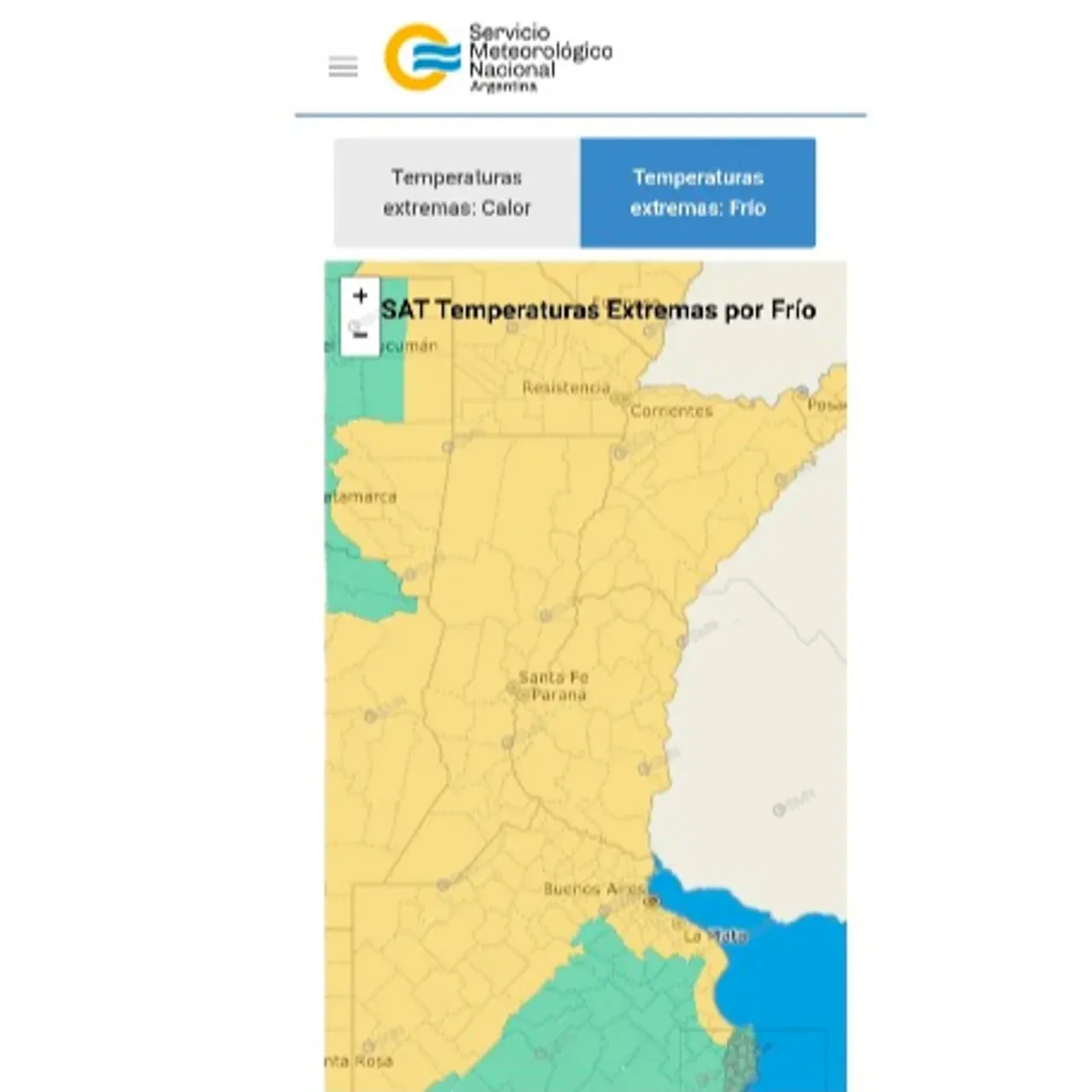 Alerta amarilla por bajas temperaturas en todo el territorio provincial - imagen de origen