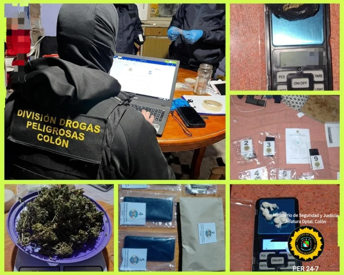 Colón: Realizaron tres allanamientos por Narcomenudeo con secuestro de estupefacientes - imagen de origen