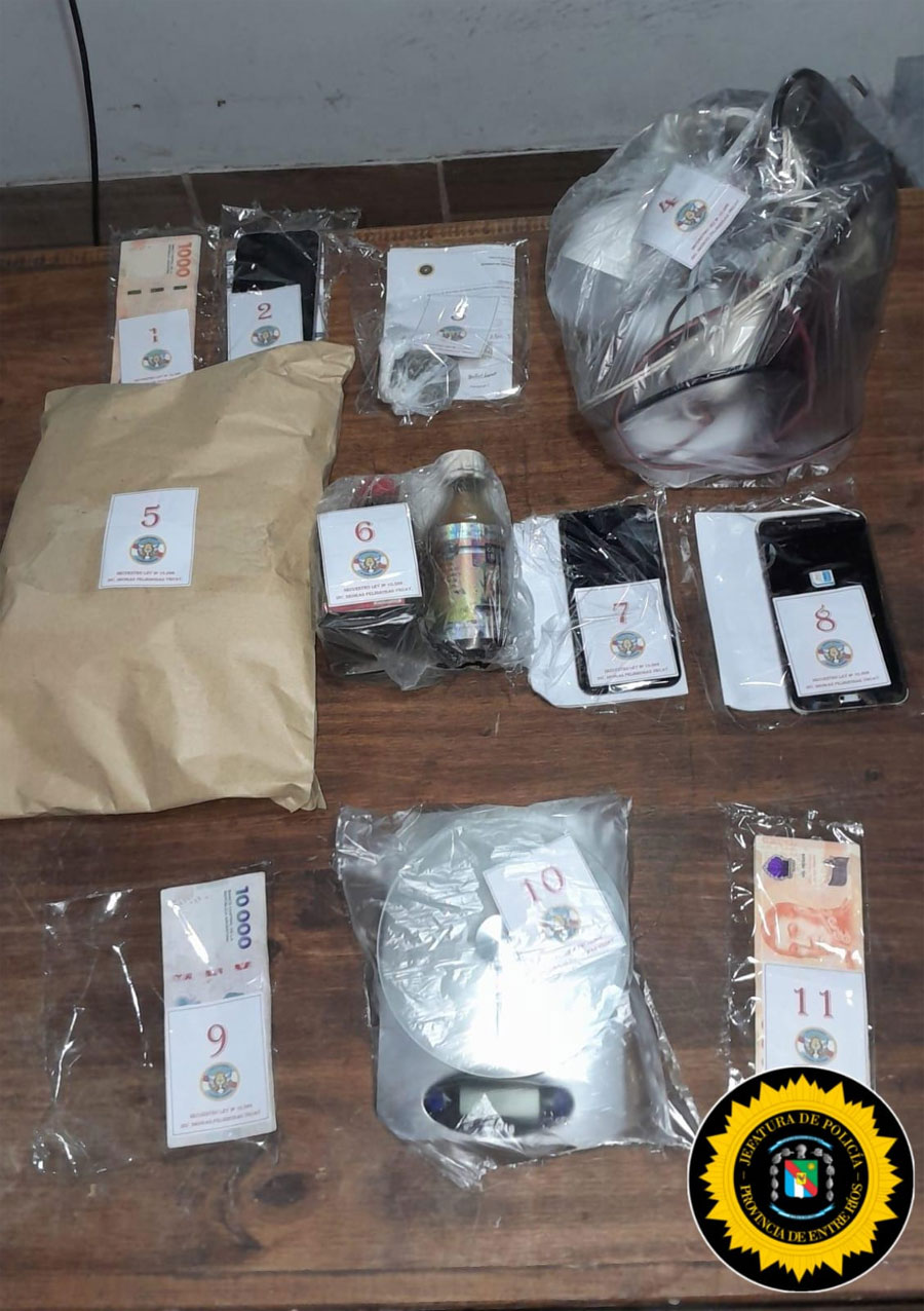 Kiosco de droga a metros de un club en Villaguay: una investigación exprés de un mes terminó con un detenido y 400 gramos de marihuana secuestrados - imagen de origen