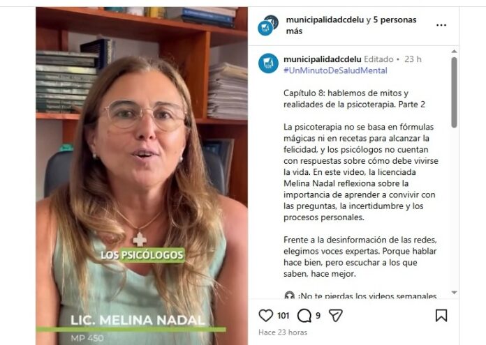 La campaña «Un minuto de Salud Mental» sumó un nuevo capítulo sobre psicoterapia y derribo de mitos. - imagen de origen