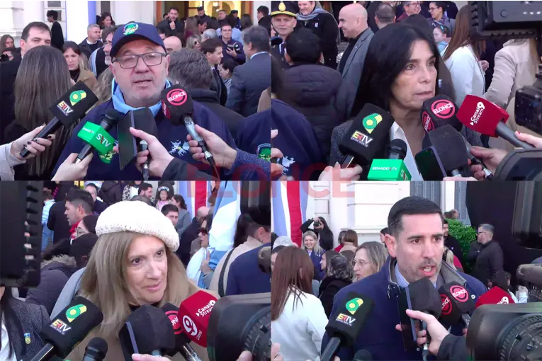 Promesa de lealtad a la Bandera en Plaza Mansilla: "en sus colores reconocemos una historia compartida", dijo Aluani - imagen de origen