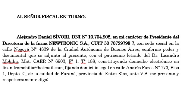 Fuerte demanda penal y civil de $6500 millones contra el IAFAS y los empresarios Banfi por vaciamiento patrimonial que terminarán pagando todos los entrerrianos - imagen de origen