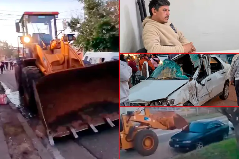 Prisión preventiva para el operario ebrio que chocó siete vehículos con una cargadora frontal - imagen de origen