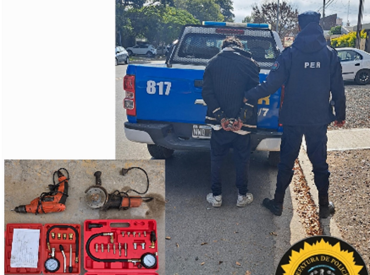 Recuperaron elementos robados en un extaller mecánico y detuvieron a un hombre - imagen de origen