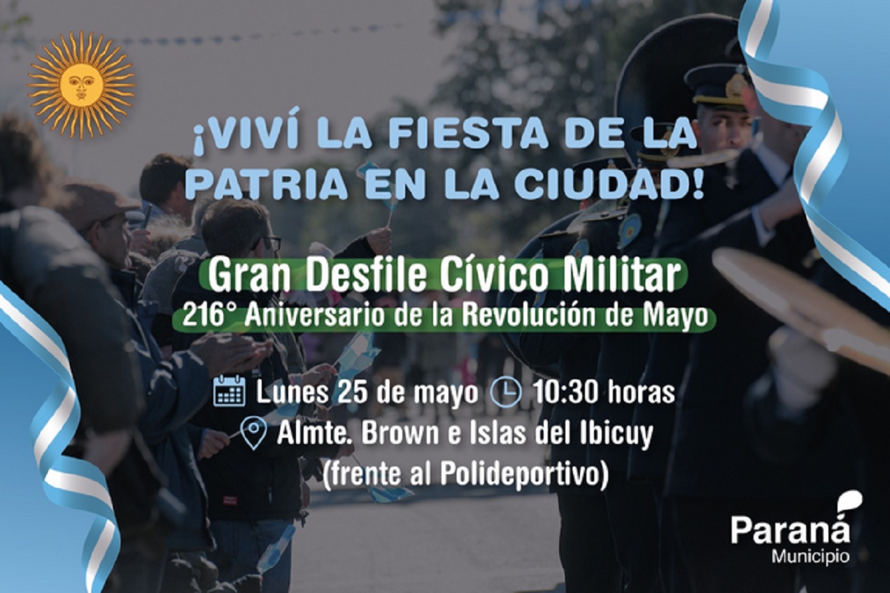 Agenda de actividades por el aniversario de la Revolución de Mayo - imagen de origen