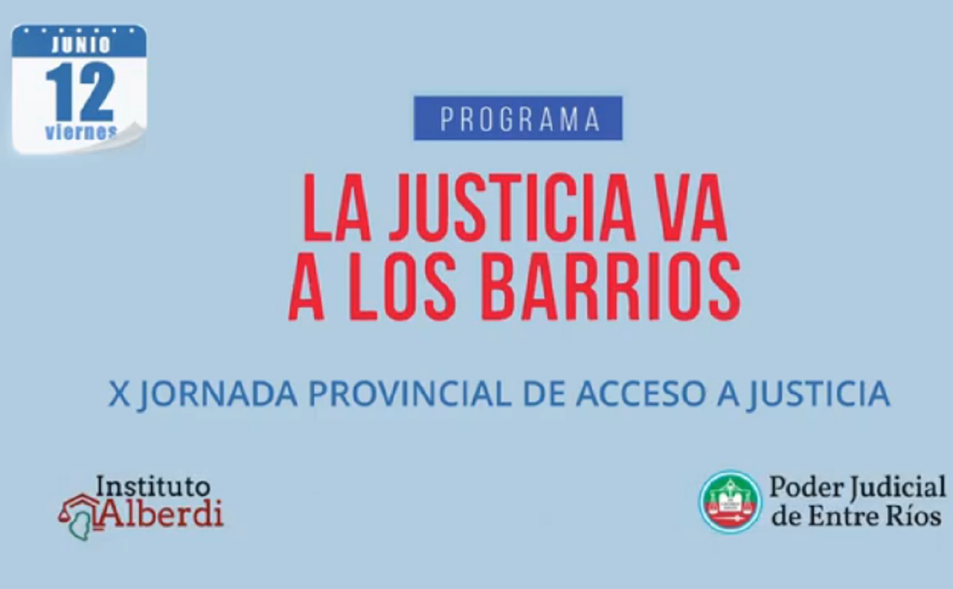 La Justicia va a los barrios llegó a 30 localidades en su décima edición provincial - imagen de origen