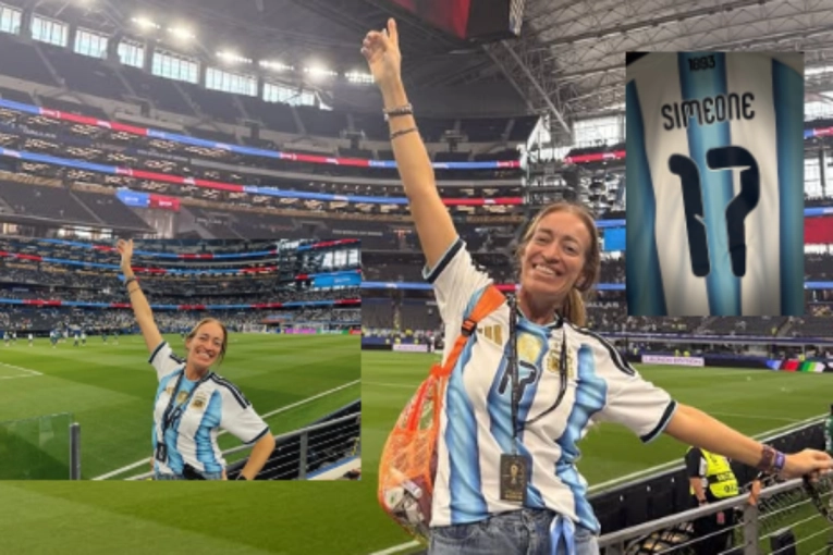 Una concordiense viajó al Mundial por compartir apellido con un jugador de la Selección Argentina - imagen de origen
