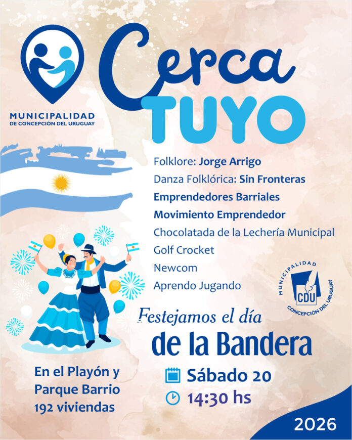 Festival barrial para celebrar el Día de la Bandera en las 192 Viviendas. - imagen de origen