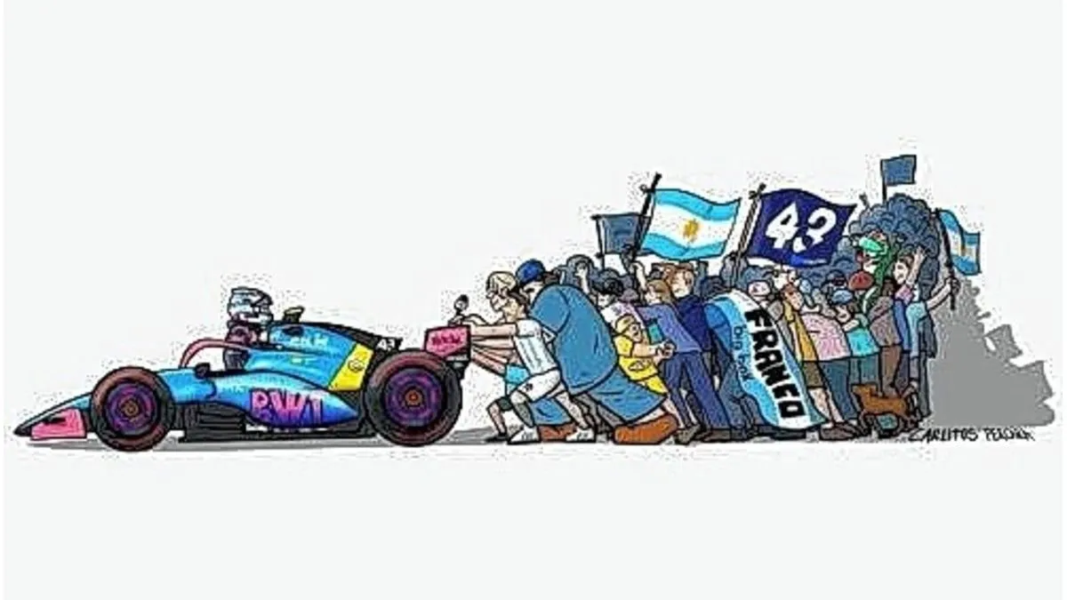 El dibujo de un chajariense fue elegido por Franco Colapinto - imagen de origen