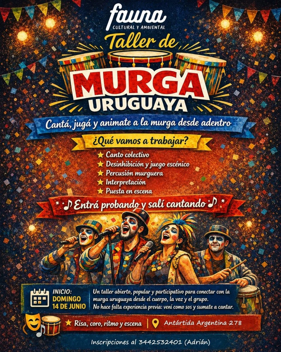 Realizarán un Taller de Murga Uruguaya abierto a toda la comunidad - imagen de origen