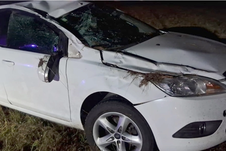 Un automóvil volcó en la autovía 14 mientras realizaba una maniobra de sobrepaso - imagen de origen