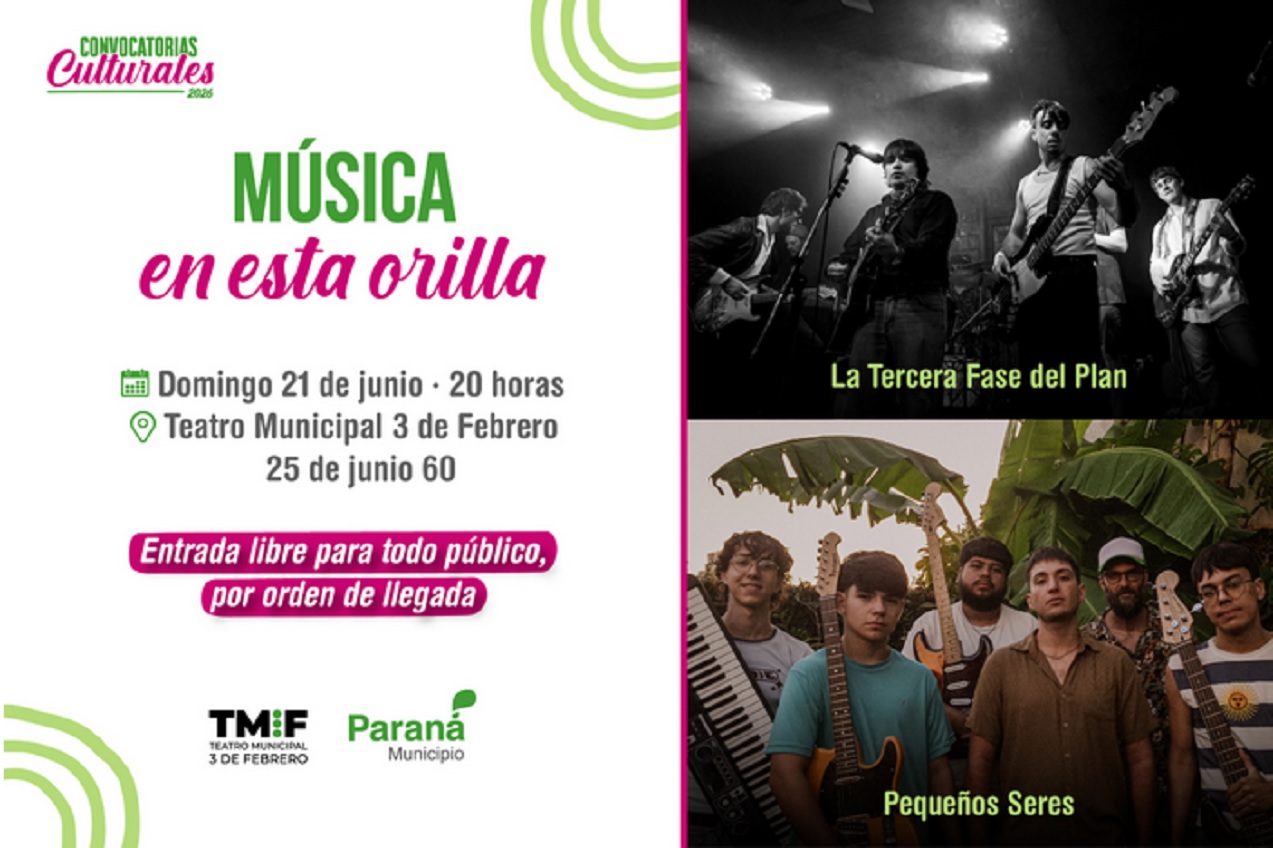 Música en esta orilla: bandas emergentes se presentan en el 3 de Febrero - imagen de origen