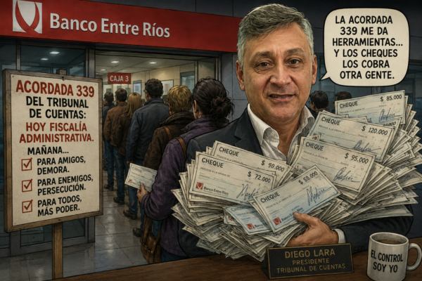 DENUNCIA PENAL A DIEGO LARA: EL HOMBRE DE LOS MAS DE 500 CHEQUES DE CONTRATOS TRUCHOS QUIERE SER FISCAL ADMINISTRATIVO - imagen de origen