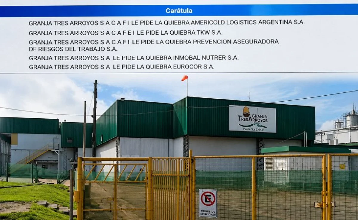 Granja Tres Arroyos suma nuevos pedidos de quiebra en medio de la negociación por una deuda de 350 millones de dólares - imagen de origen