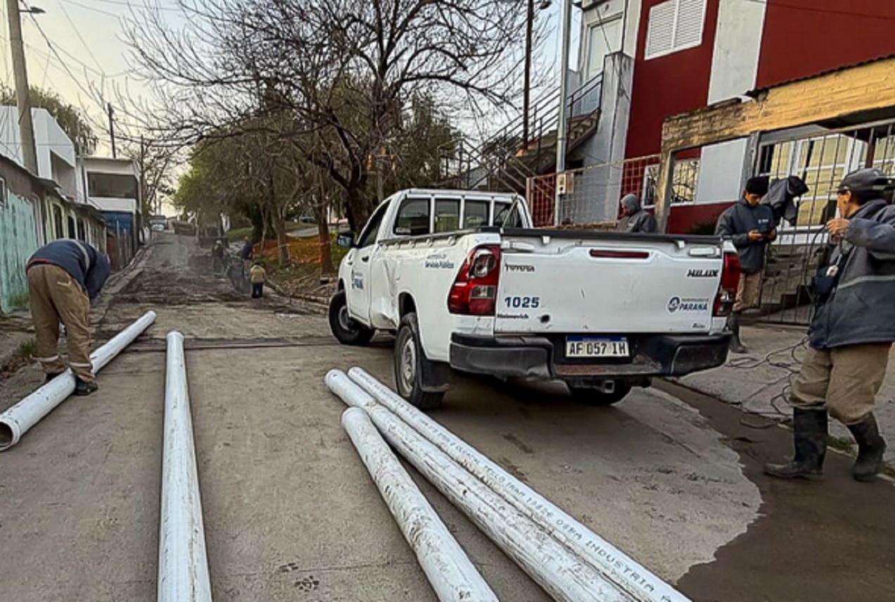 Paraná avanza con obras de saneamiento e infraestructura en barrio Maccarone - imagen de origen