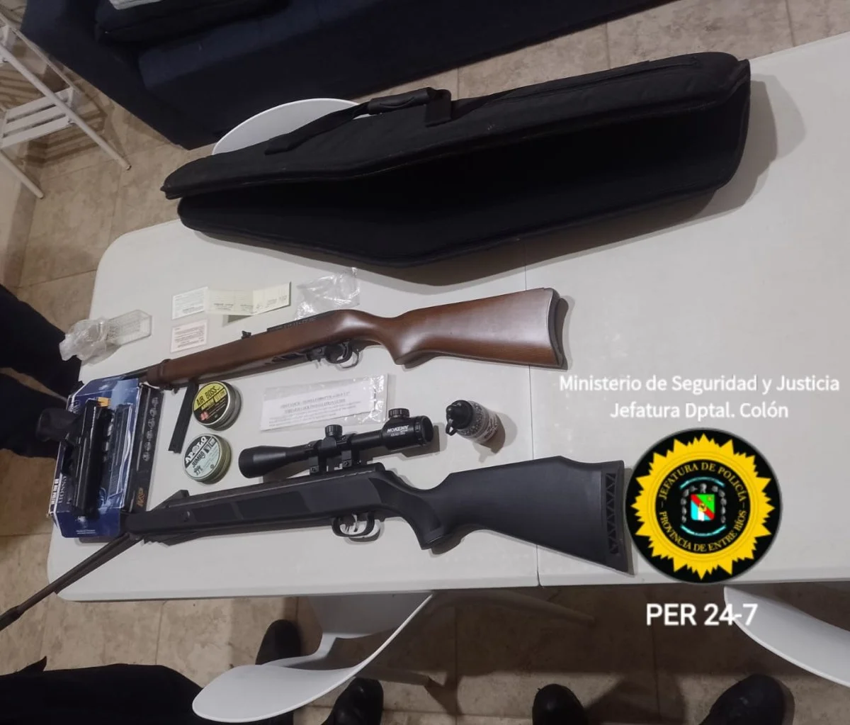 Allanamiento por una causa de violencia de género terminó con el secuestro de armas y municiones en Colón - imagen de origen
