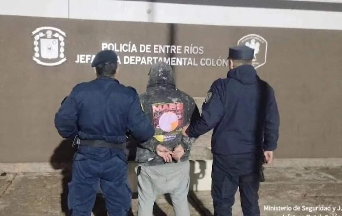 Detuvieron a un hombre por incumplir una medida de arresto domiciliario en Colón - imagen de origen