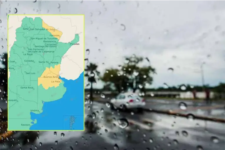 Se mantiene el alerta amarillo por lluvia para siete departamentos de Entre Ríos - imagen de origen