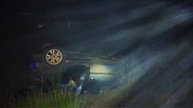 Un automovilista perdió el control y volcó en la Ruta 14 - imagen de origen